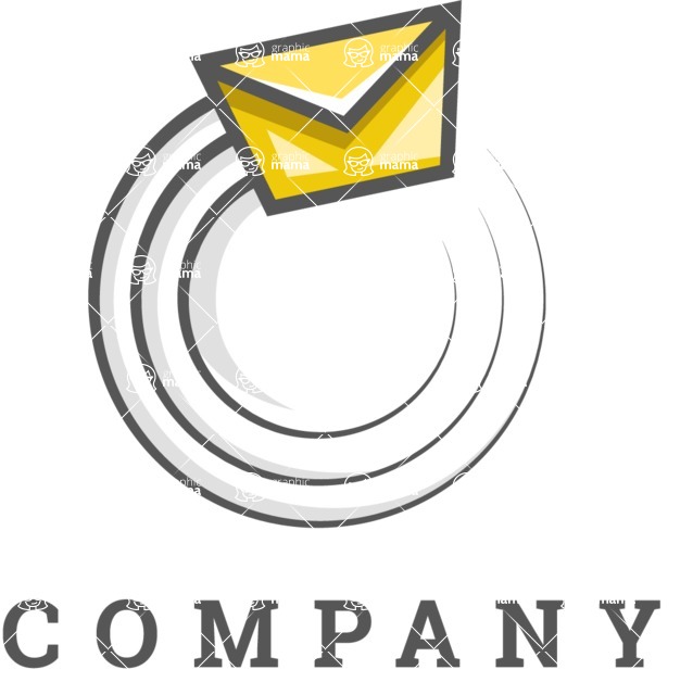 Business Logo Templates - vector graphics in a pack from GraphicMama - Modern Post Service Company Logo Design